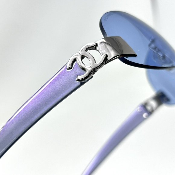 Vintage Chanel Sunglasses rimless 4037 168/ 72 Blue  Iridium Temples 59 [] 15 - Picture 5 of 14